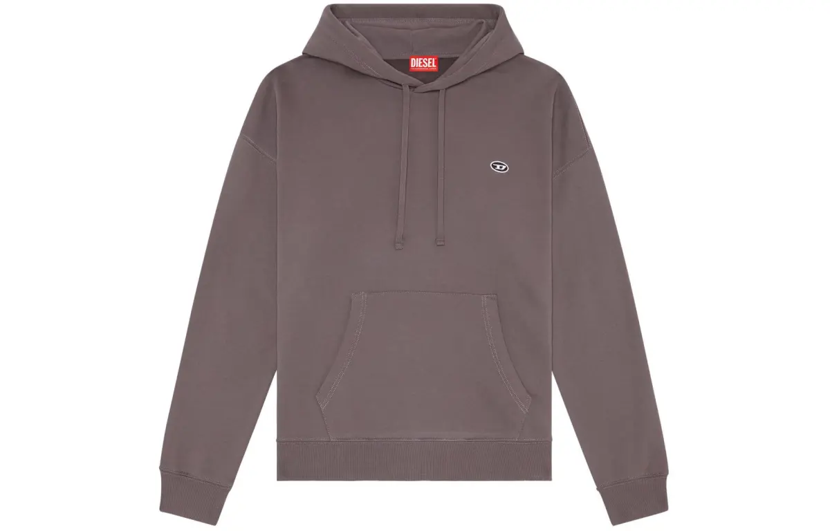 DIESEL Sweatshirts Men's Gray Hooded Moderate Regular