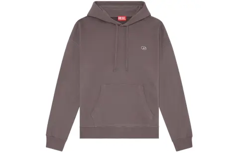 DIESEL Sweatshirts Men's Gray Hooded Moderate Regular