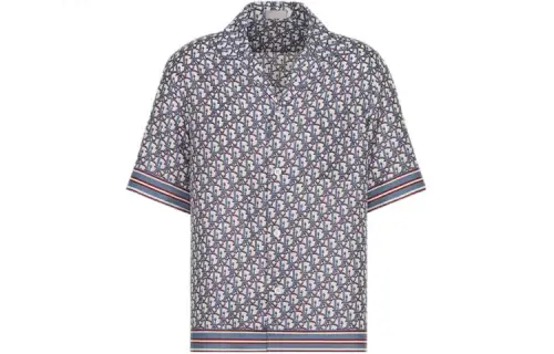 DIOR Quarterly New Products Shirts Men's Light Purple Lapel Moderate Shirt