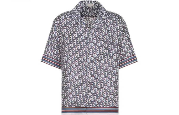 DIOR Quarterly New Products Shirts Men's Light Purple Lapel Moderate Shirt