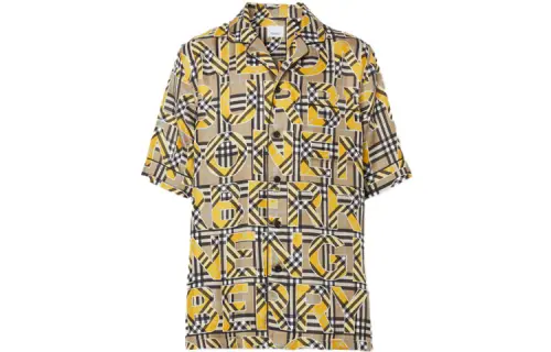 Burberry Shirt Men's Bright Ochre Stone Color