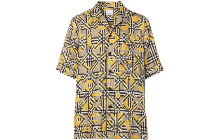 Burberry Shirt Men's Bright Ochre Stone Color