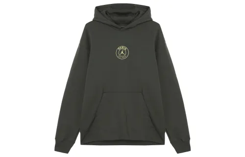 Jordan Solid Color Hooded Fleece Lined Casual Long Sleeved Sweatshirt Men's Sequoia Green