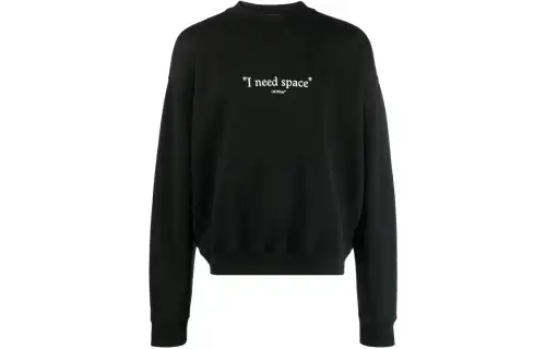 OFF-WHITE Slogan-print Cotton Crew-neck Sweatshirt