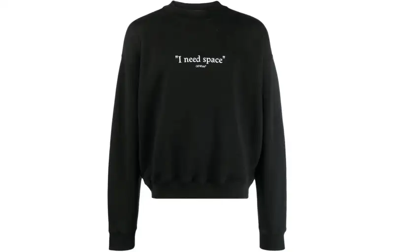 OFF-WHITE Slogan-print Cotton Crew-neck Sweatshirt