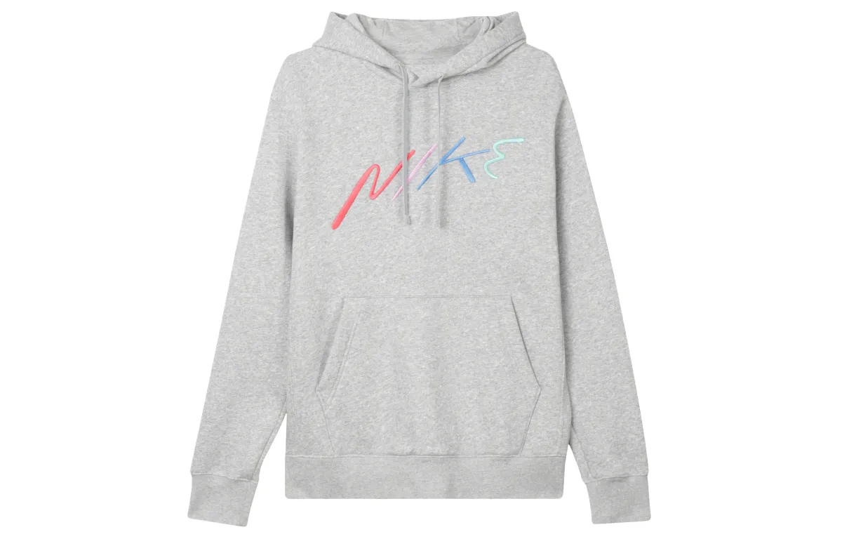 Nike Club Sweatshirts Men's Gray Hooded Moderate Straight Fit