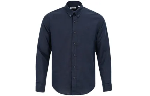 Timberland Shirts Men's Dark Blue Pointed Collar Moderate Shirt