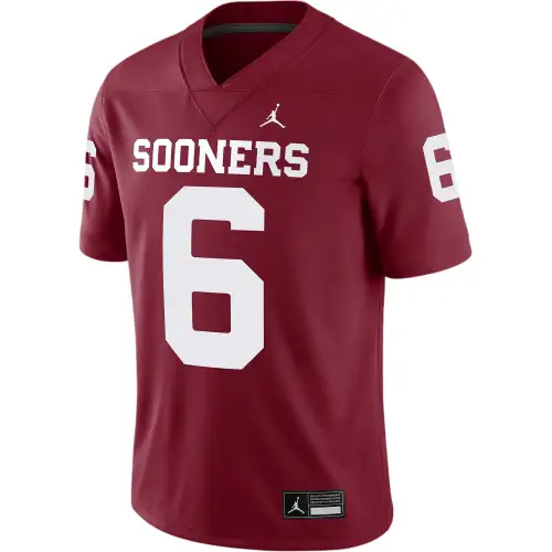Jordan Baker Mayfield Oklahoma Men’s Nike Dri-FIT College Game Jersey