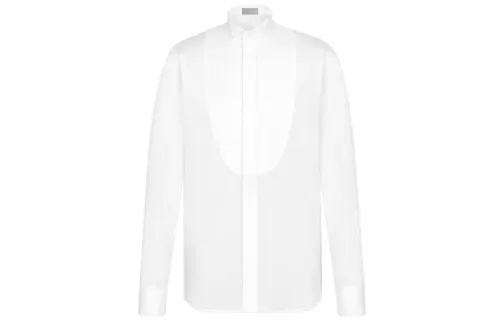 DIOR Quarterly New Products Shirts Men's White Pointed Collar Moderate