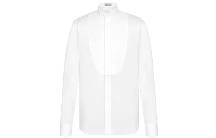 DIOR Quarterly New Products Shirts Men's White Pointed Collar Moderate