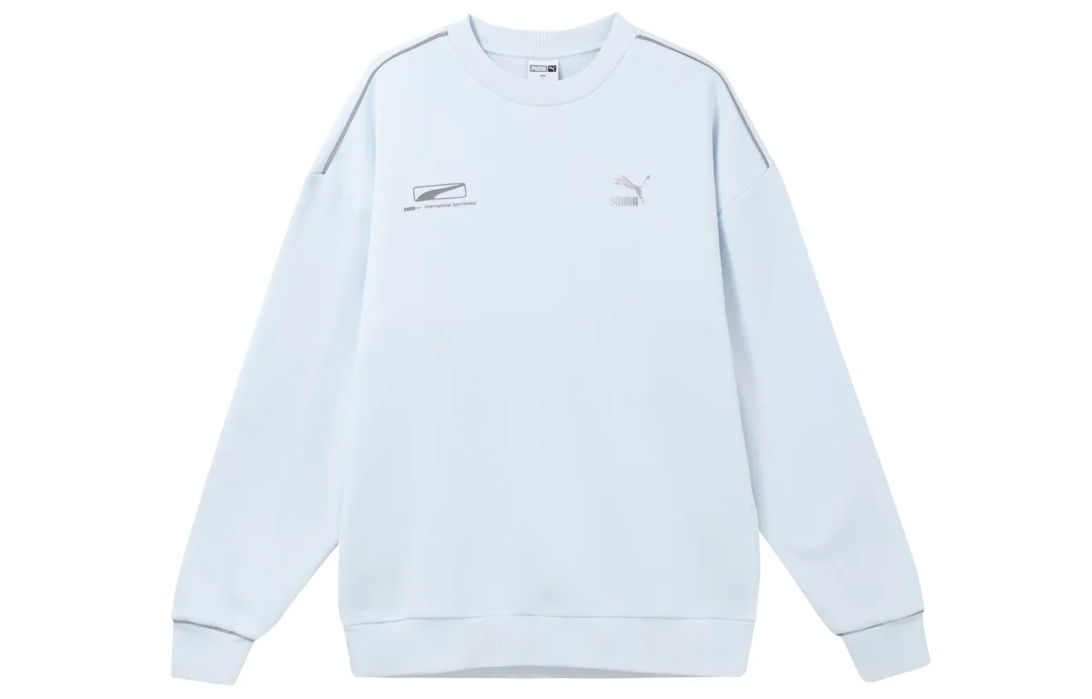 PUMA Sweatshirts Men's Blue Crew Neck Moderate Other