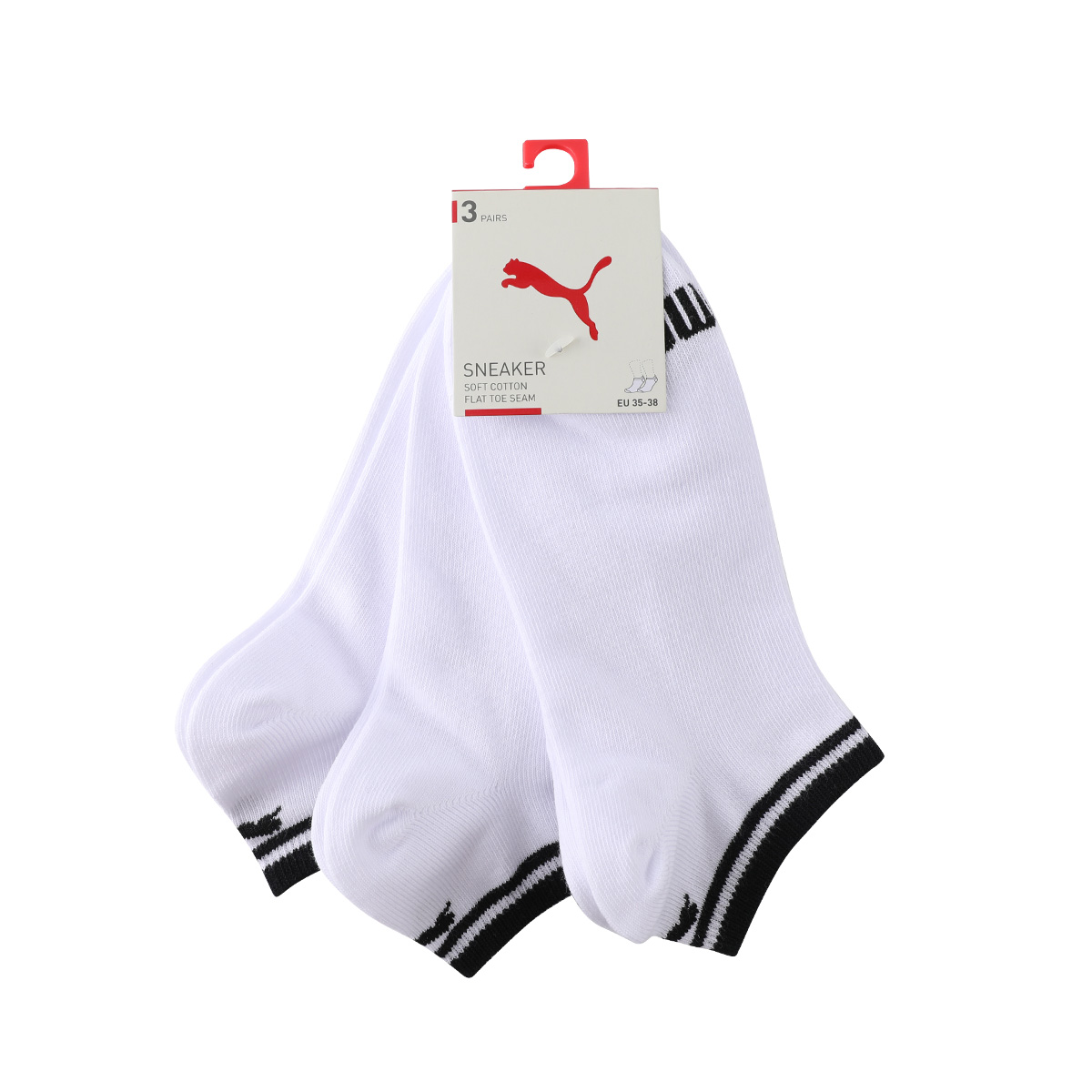 PUMA Ankle Socks Unisex 3 Pack White