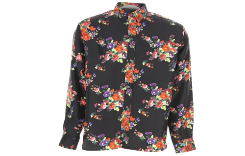 DIOR Quarterly New Products Shirts Men's Black Polo Collar Moderate Hawaii