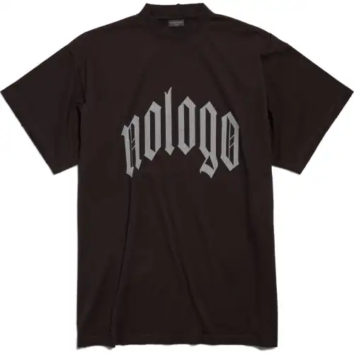 Balenciaga No Logo Printed Large Fit T Shirt
