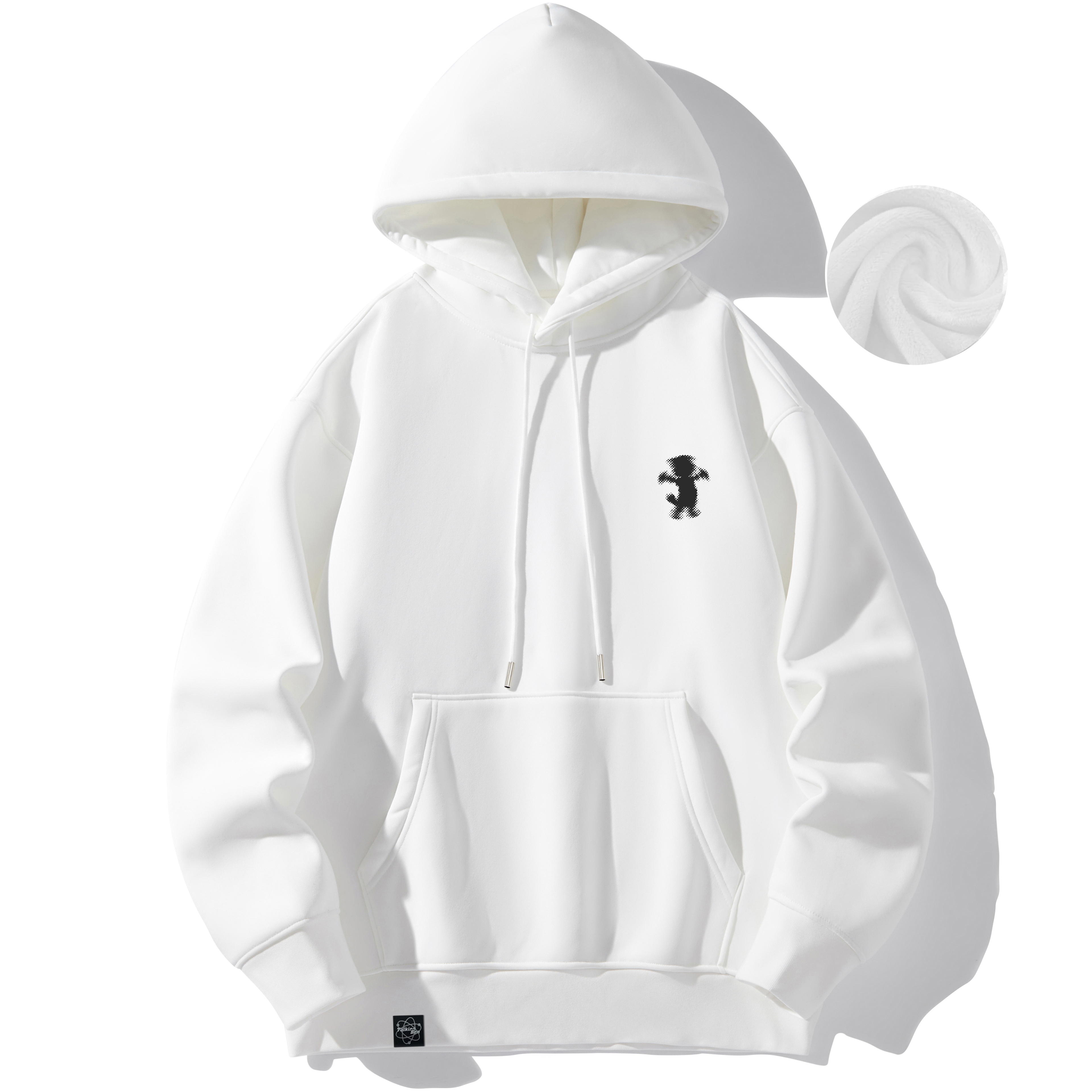 TALKING TOM Призрак Тома слово Мать печать твердый цвет замшевый утепленный Свободный для отдыха Плечо капюшон толстовка мужские и женские фасон унисекс