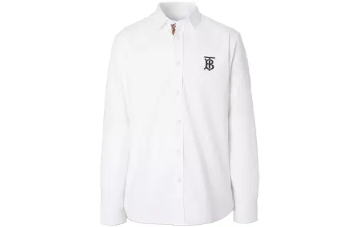 Burberry Shirts Men's White Lapel Moderate Other