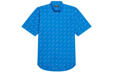 Balenciaga All Over Logo S/S Shirt