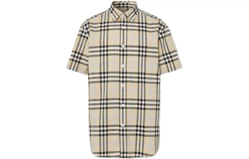 Burberry Shirt Men's Light Almond Color