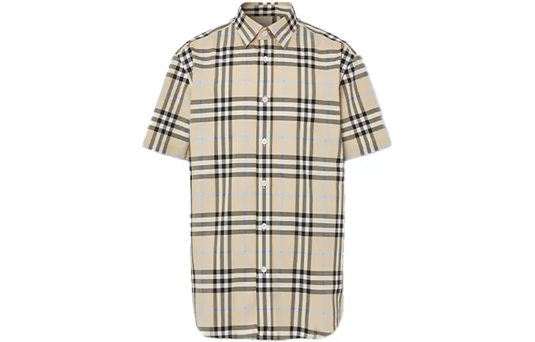 Burberry Shirt Men's Light Almond Color