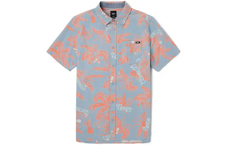 Vans Shirts Unisex Blue Lapel Moderate Other