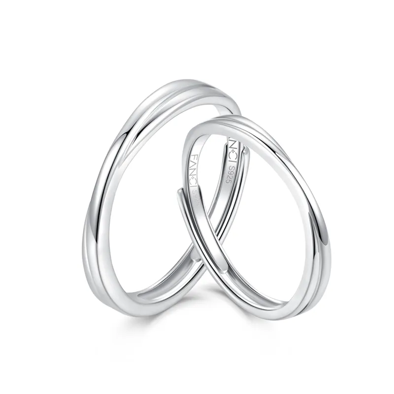 FANCI 925 Sterling Silver Ring Pair Unisex