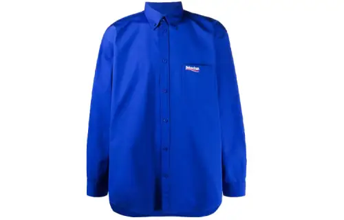 Balenciaga Shirt Loose Fit Unisex Blue