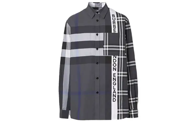 Burberry Shirt Men's Gray Black