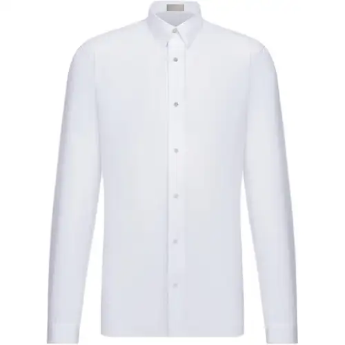 DIOR Quarterly New Products Shirts Men's White Lapel Moderate