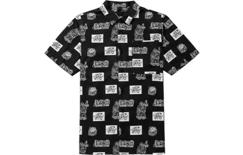 Vans Shirts Unisex Black Lapel Moderate Shirt