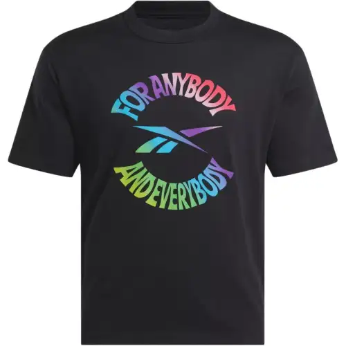 Reebok T Shirts Unisex Black Crew Neck