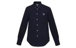 KENZO Shirts Men's Dark Blue Pointed Collar Moderate Shirt