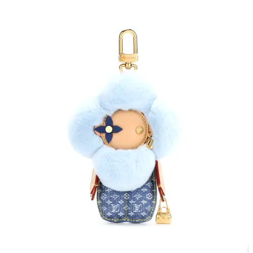 LOUIS VUITTON Leather Pendant Bag Merchandise Women's Blue