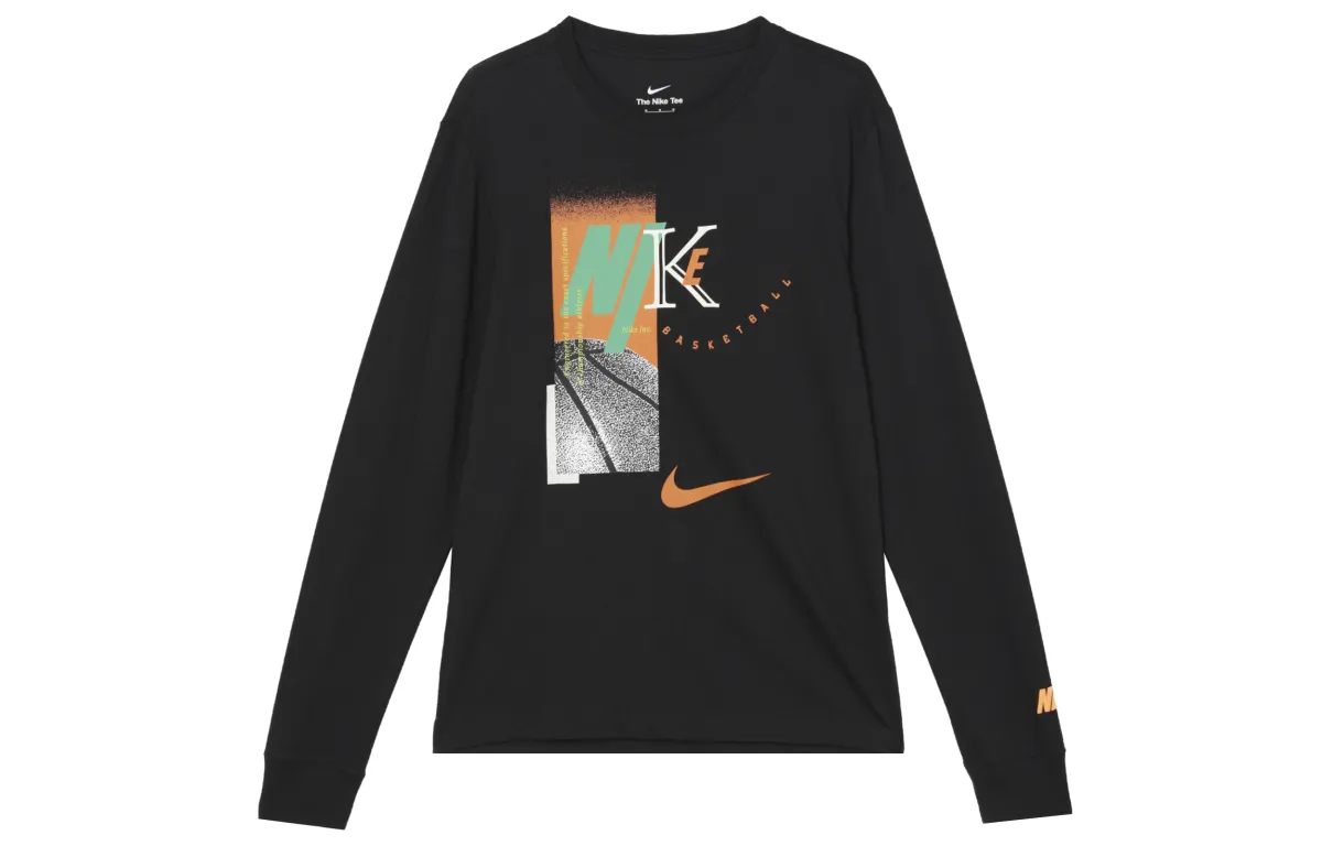 Nike T-Shirts Men's Black Crew Neck Moderate