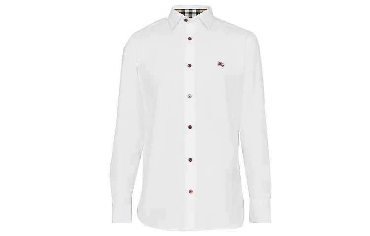 Burberry Shirts Men's White V Neck Moderate Other