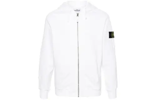 STONE ISLAND Logo Patch Zipped Hoodie