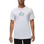 Jordan T Shirts Men's White Crew Neck Moderate Straight Fit
