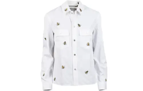 DIOR Quarterly New Products Shirts Men's White Lapel Moderate Shirt