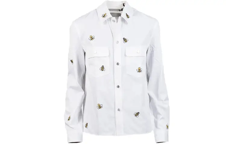 DIOR Quarterly New Products Shirts Men's White Lapel Moderate Shirt