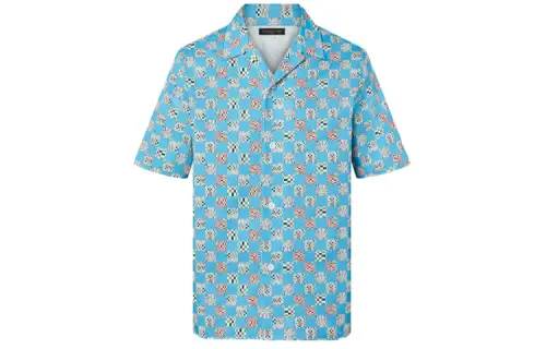 LOUIS VUITTON New Quarterly Products Of LV Shirts Men's Lapel Moderate Hawaii