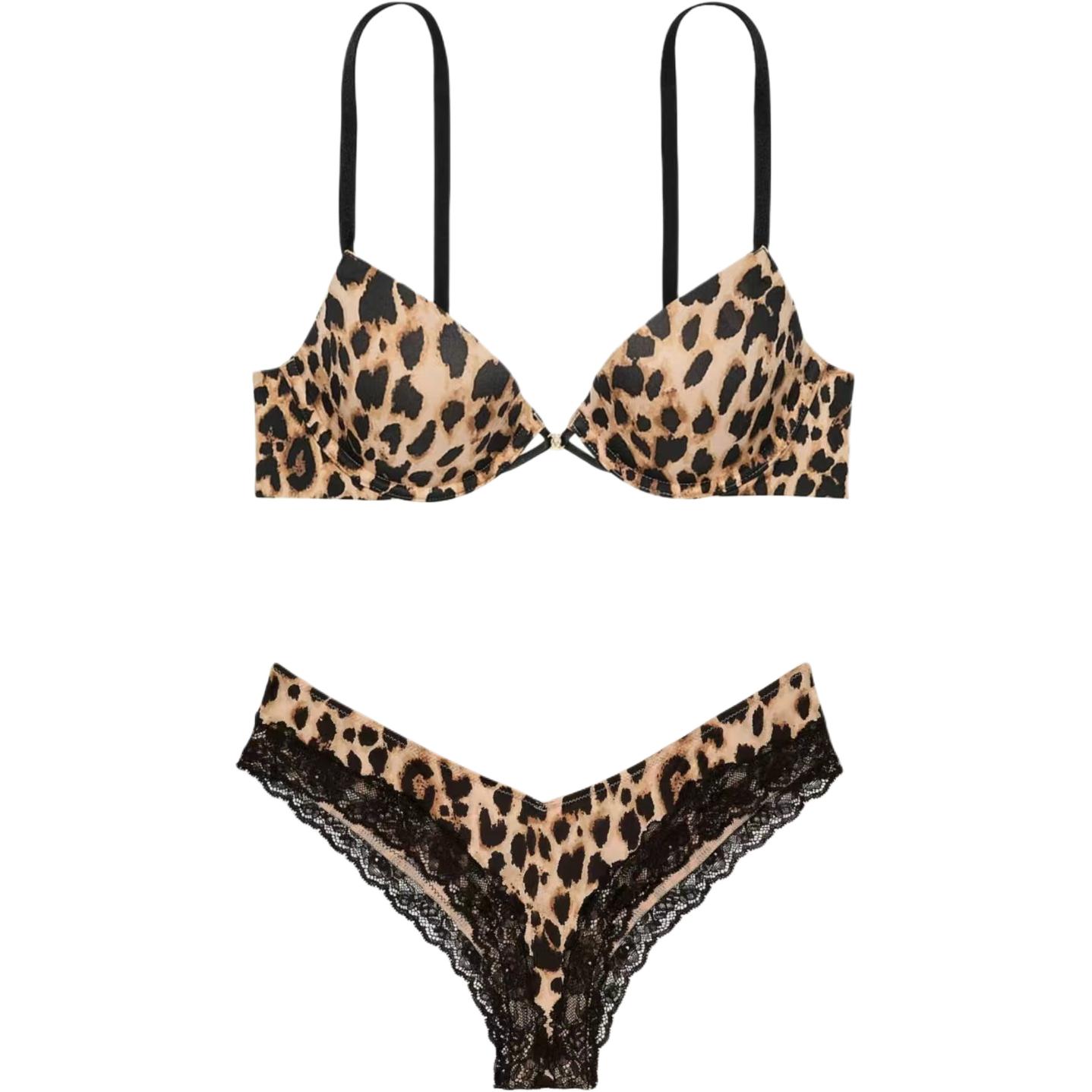 Женский комплект нижнего белья Victoria's Secret (леопардовый)
