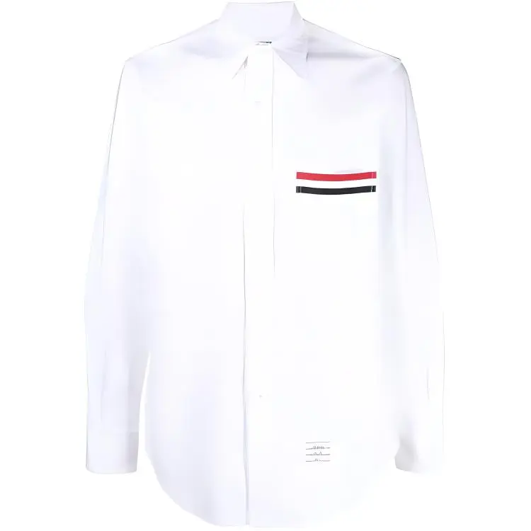 THOM BROWNE Shirts Men's White Lapel Moderate Shirt