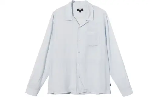 Stussy Shirts Unisex Light Gray Lapel Moderate Other