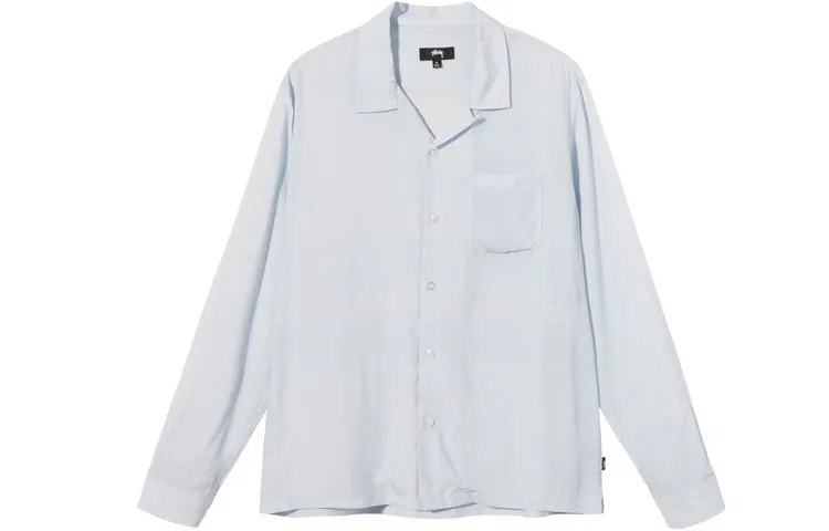 Stussy Shirts Unisex Light Gray Lapel Moderate Other