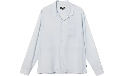 Stussy Shirts Unisex Light Gray Lapel Moderate Other