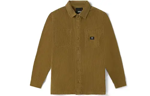 Vans BYERS Shirts Men's Brown Lapel Moderate Other