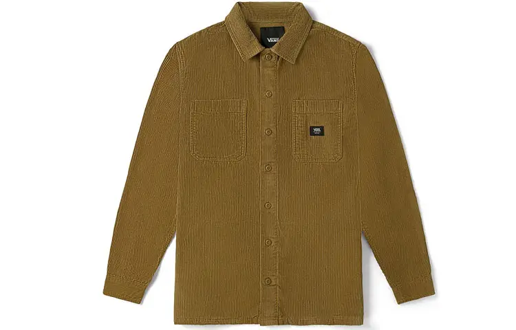 Vans BYERS Shirts Men's Brown Lapel Moderate Other
