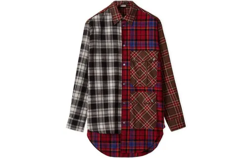 LOEWE Shirts Men's Red Lapel Moderate Other