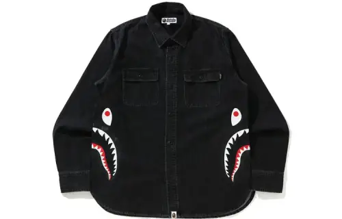 A BATHING APE Shark Series Shirts Men's Lapel Moderate Other