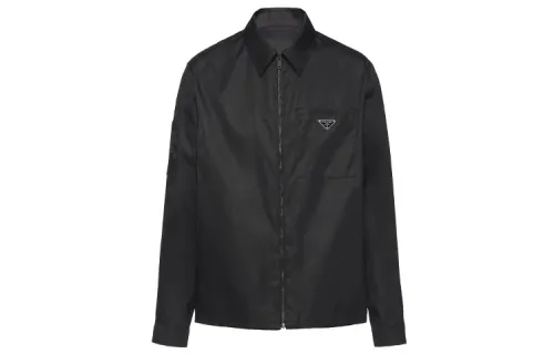 PRADA Shirts Men's Black Lapel Moderate Other