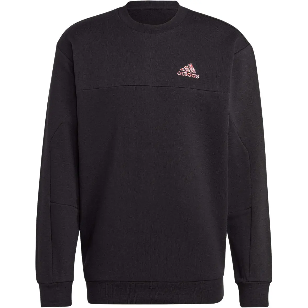Adidas Sweatshirts Men's Black Crew Neck Moderate Straight Fit